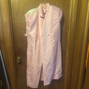 Pink Women's Trench Coat with skirt
